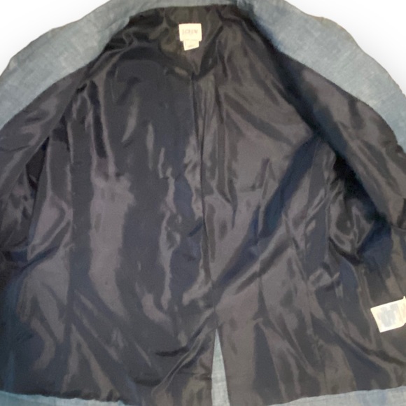 JCREW denim style lined blazer, comfy and like new! - Picture 2 of 14